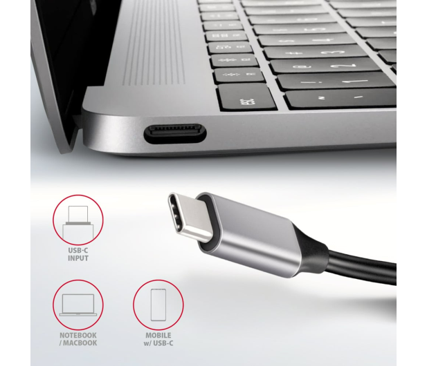 Axagon HMC-HCR3A SuperSpeed USB-C COMBO 5in1 hub - 1485461 - zdjęcie 2